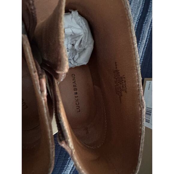 Lucky Brand Badhie Leather Ankle Cognac Boot Size 9 - Picture 11 of 14